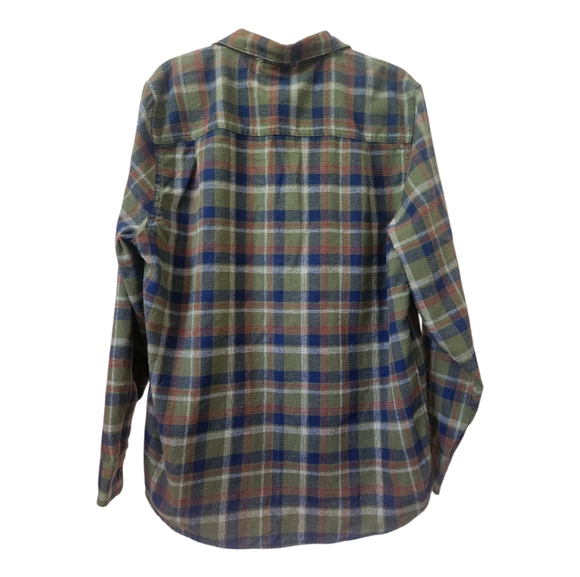 Coleman Men’s Flannel Shirt Green Large Plaid Button Long Sleeve Cotton Outdoors - Picture 3 of 6